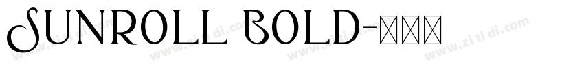 Sunroll Bold字体转换